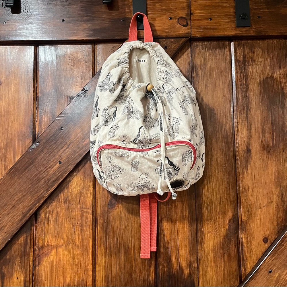Roxy tropical drawstring backpack bag - image 1